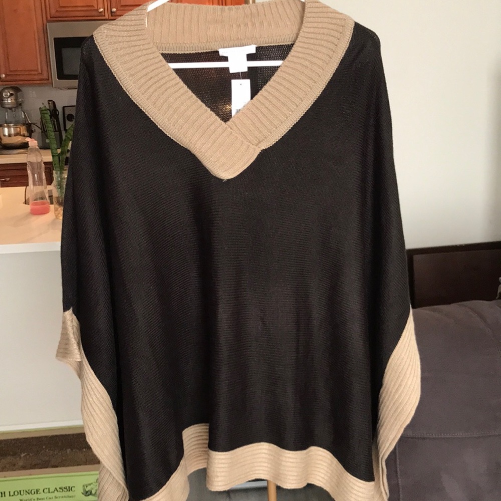 Poncho style sweater NWT